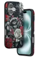 Onegif Apple iPhone 16 Flower Series Magsafe Kapak - Siyah