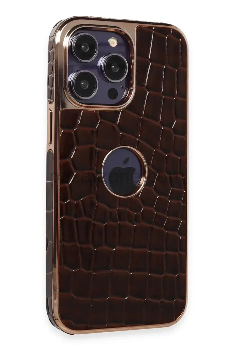 Newface Apple iPhone 14 Pro Max Kılıf Snake Kapak - Bordo