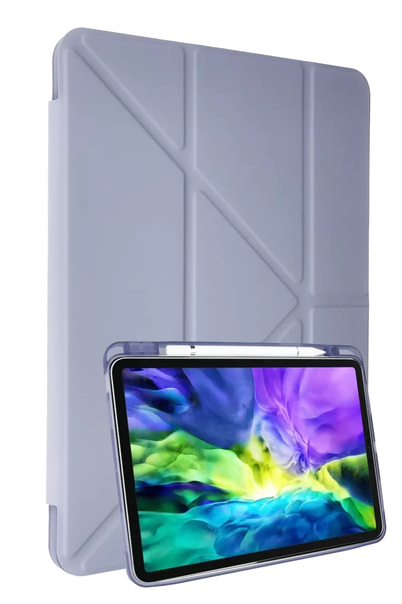 Newface Apple iPad 2022 10.9 (10.nesil) Kılıf Kalemlikli Mars Tablet Kılıfı - Lila