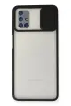 Newface Samsung Galaxy M51 Kılıf Palm Buzlu Kamera Sürgülü Silikon - Siyah