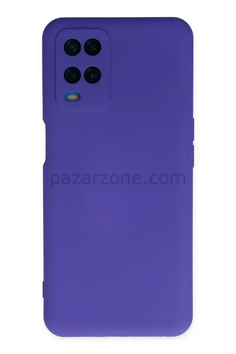 Newface Oppo A54 4G Kılıf Nano içi Kadife Silikon - Mor
