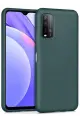 Newface Xiaomi Redmi 9T Kılıf Nano içi Kadife Silikon - Koyu Yeşil