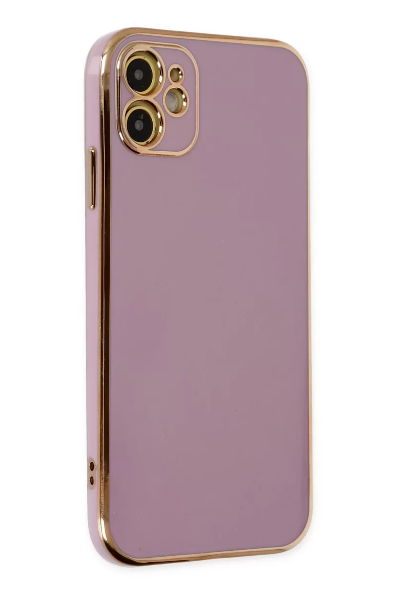 Newface Apple iPhone 12 Kılıf Volet Silikon - Mor