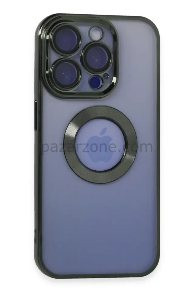 Newface Apple iPhone 15 Pro Max Kılıf Slot Silikon - Köknar Yeşili