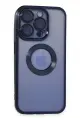 Newface Apple iPhone 15 Pro Max Kılıf Slot Silikon - Lacivert