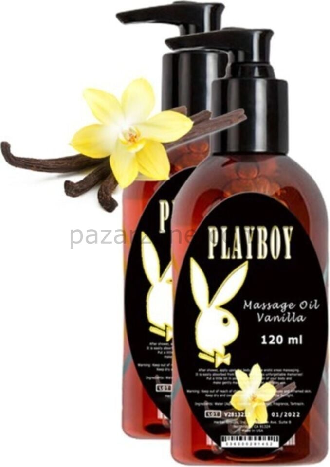 Playboy Vanılla Massage Oil 2 Adet Vanilya Aromalı Vücut Masaj Yağı