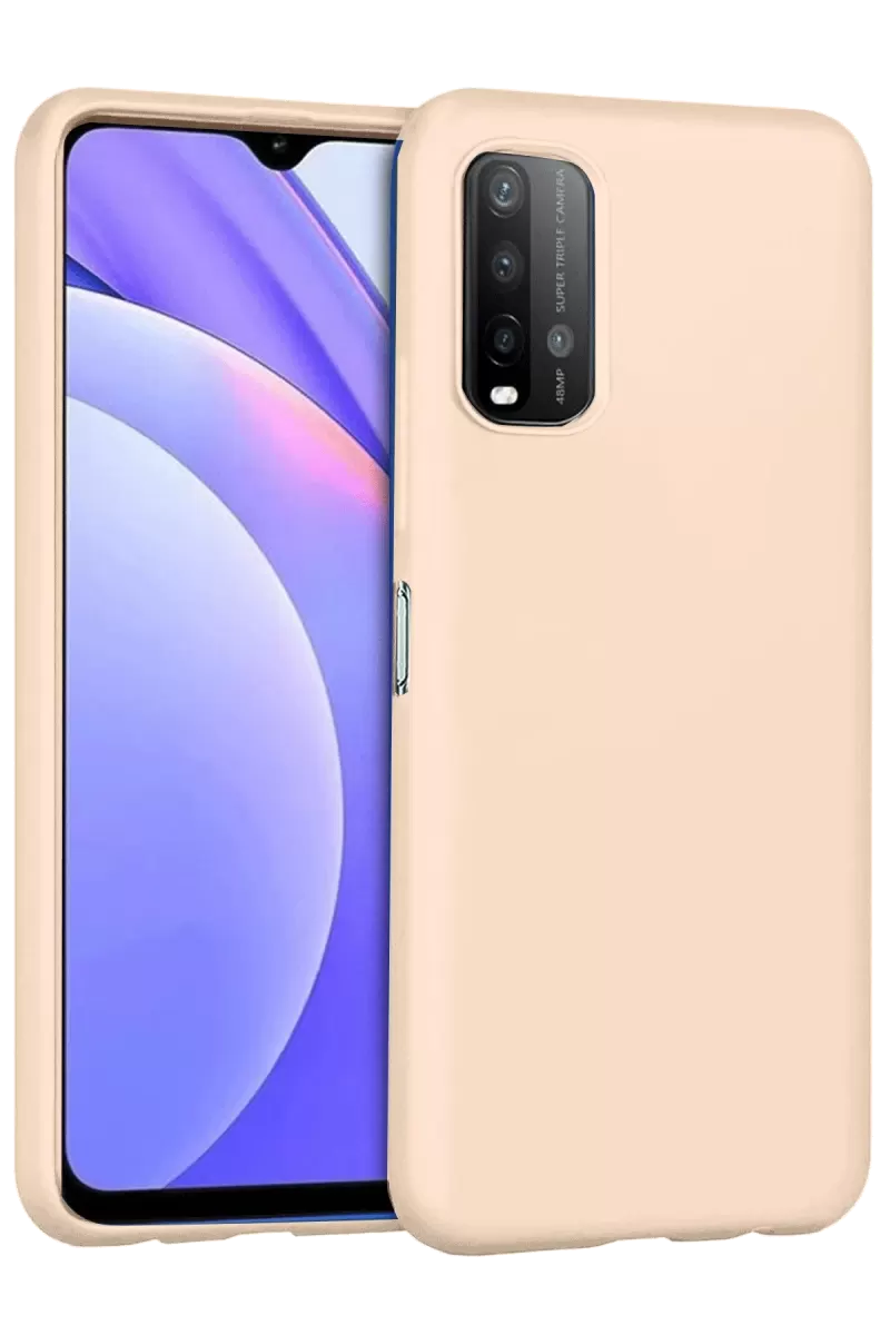 Newface Xiaomi Redmi 9T Kılıf Nano içi Kadife Silikon - Pudra