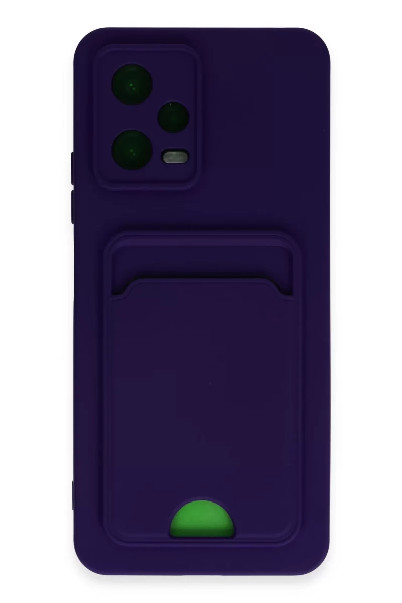 Newface Xiaomi Poco X5 5G Kılıf Kelvin Kartvizitli Silikon - Derin Mor