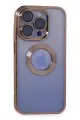 Newface Apple iPhone 15 Pro Max Kılıf Slot Silikon - Rose Gold