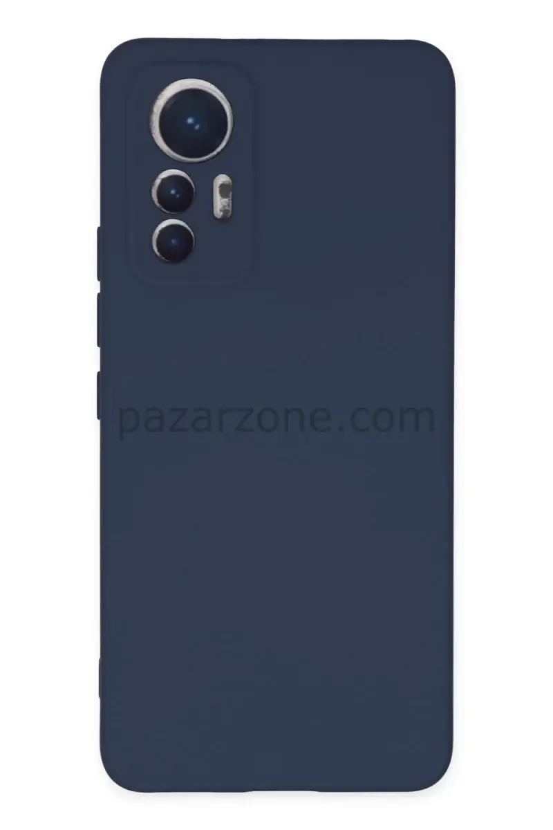 Newface Xiaomi Mi 12 Lite Kılıf Nano içi Kadife Silikon - Lacivert