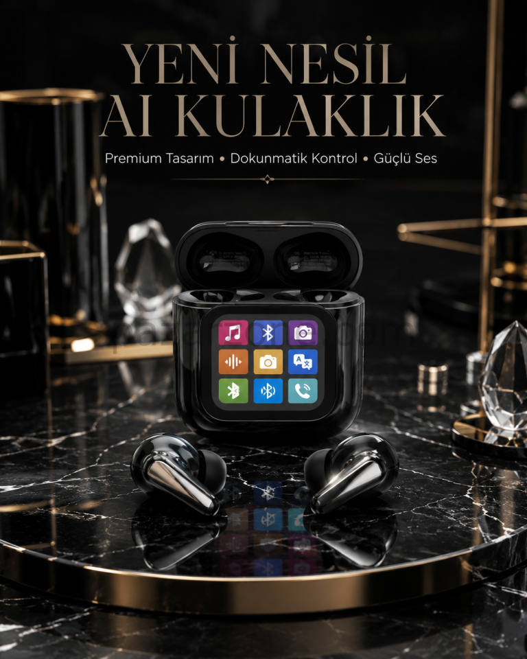 AI Bluetooth Kulaklık Akıllı Dokunmatik Kontrol Özellikli