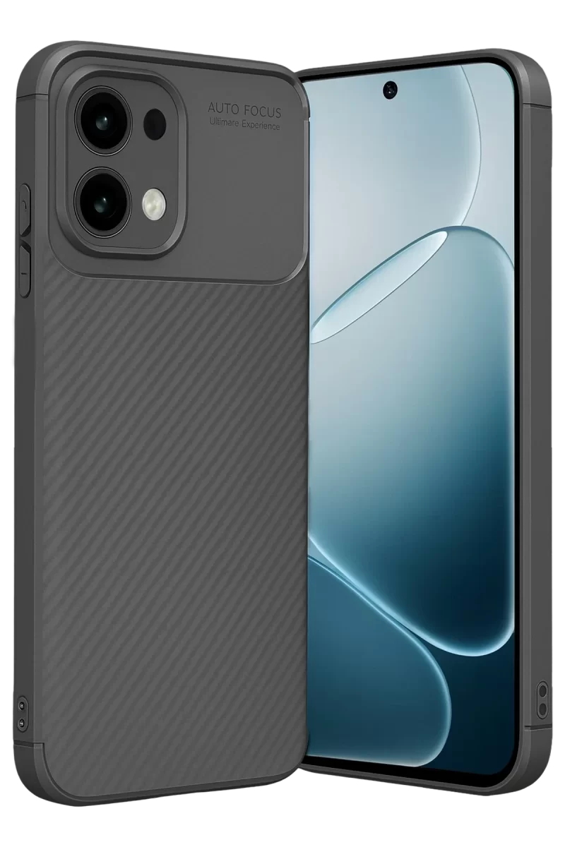 Newface Oppo A6 Pro 4G Auto Focus Karbon Kapak - Gri