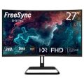 RAMPAGE 27 XYRA XR27C240F VA FREESYNC+RGB R1500 1Ms 240Hz HDMI+DP PIVOT CURVED GAMING MONITOR
