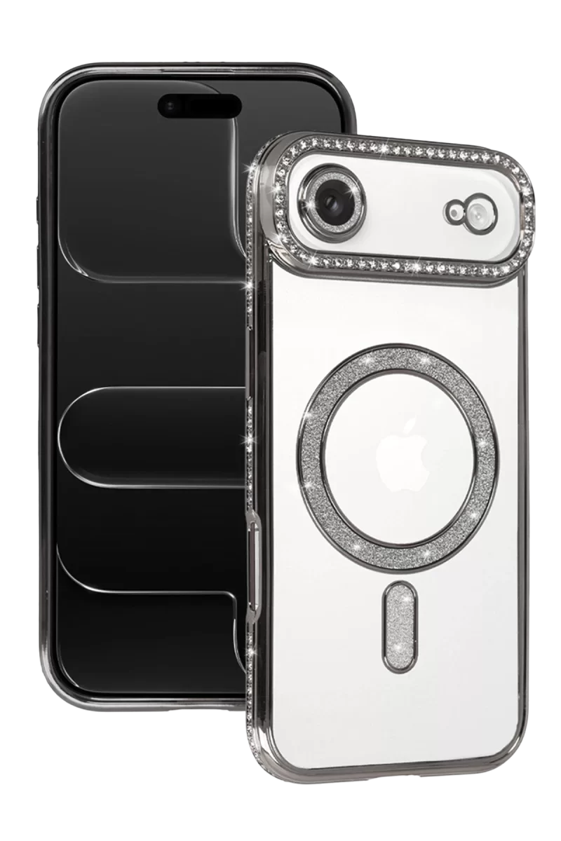 Newface Apple iPhone 17 Air Joke Simli Magneticsafe Kılıf - Gümüş