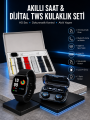Yeni Model Akıllı Saat ve Kulaklık Kampanyası Nabızz Ölçer Bluetooth Bağlantılı Uzun Pil Ömrü