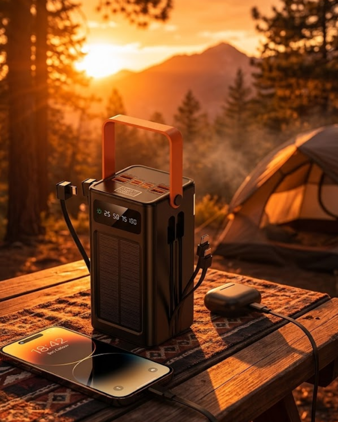 Çok Amaçlı Solar Powerbank Yüksek Kapasiteli Taşınabilir Şarj Cihazı 80.000
