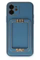 Newface Apple iPhone 12 Kılıf Coco Elit Kapak - Mavi
