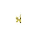 Kedi Tasarımlı Gold Seramik Biblo - Mini Boy - Parlak Altın Renk - Dekoratif Süs