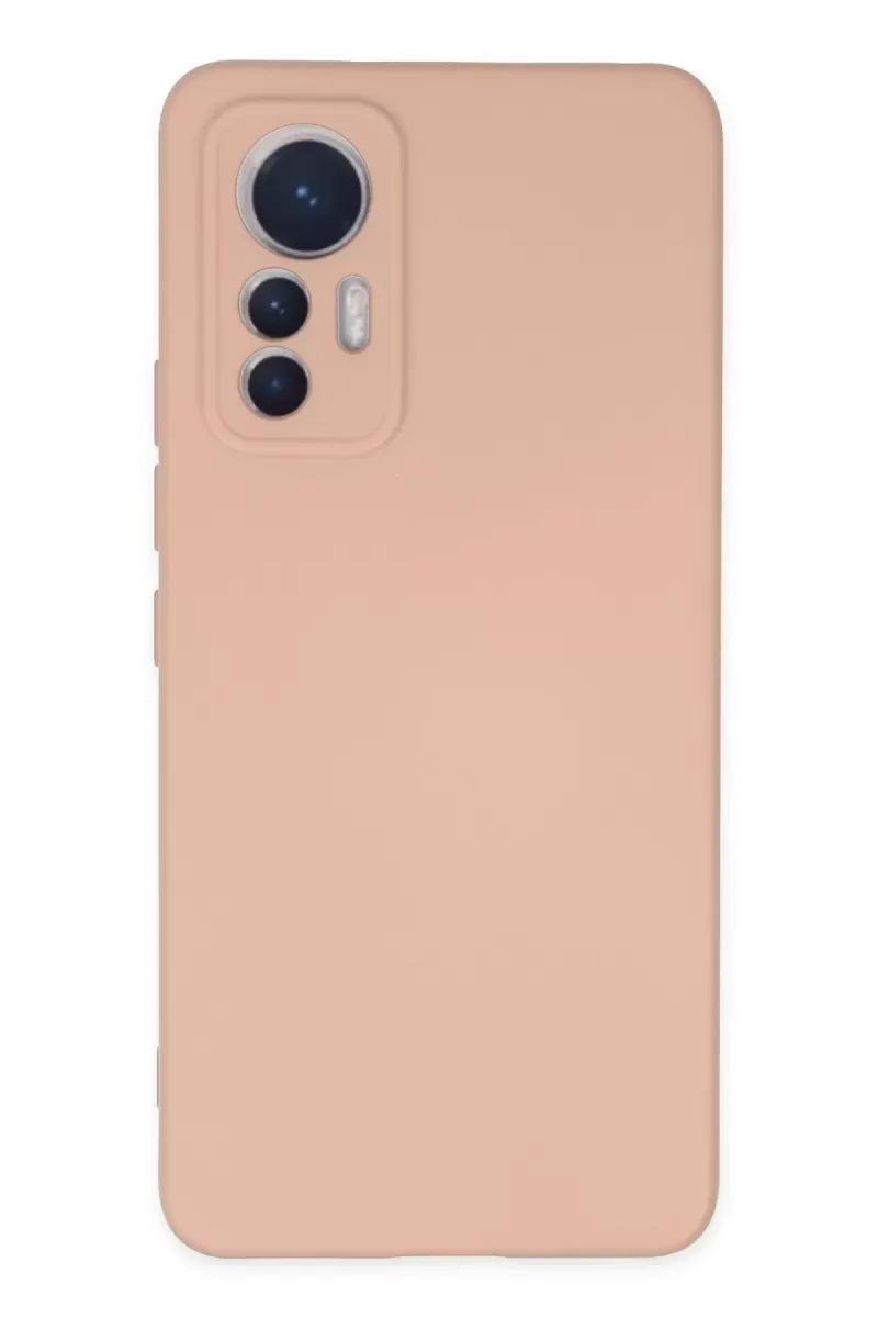 Newface Xiaomi Mi 12 Lite Kılıf Nano içi Kadife Silikon - Pudra
