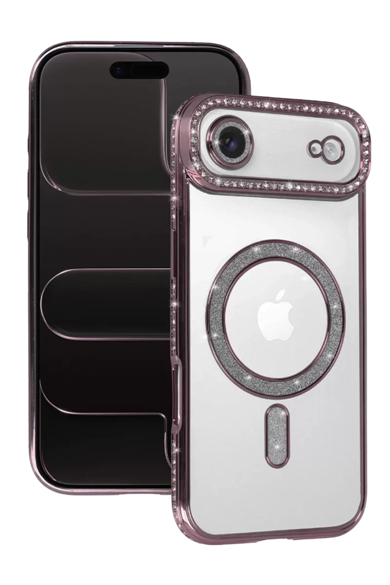 Newface Apple iPhone 17 Air Joke Simli Magneticsafe Kılıf - Pembe
