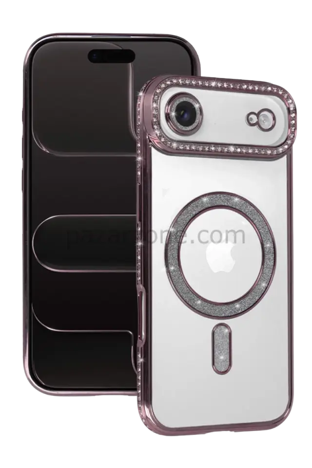Newface Apple iPhone 17 Air Joke Simli Magneticsafe Kılıf - Pembe