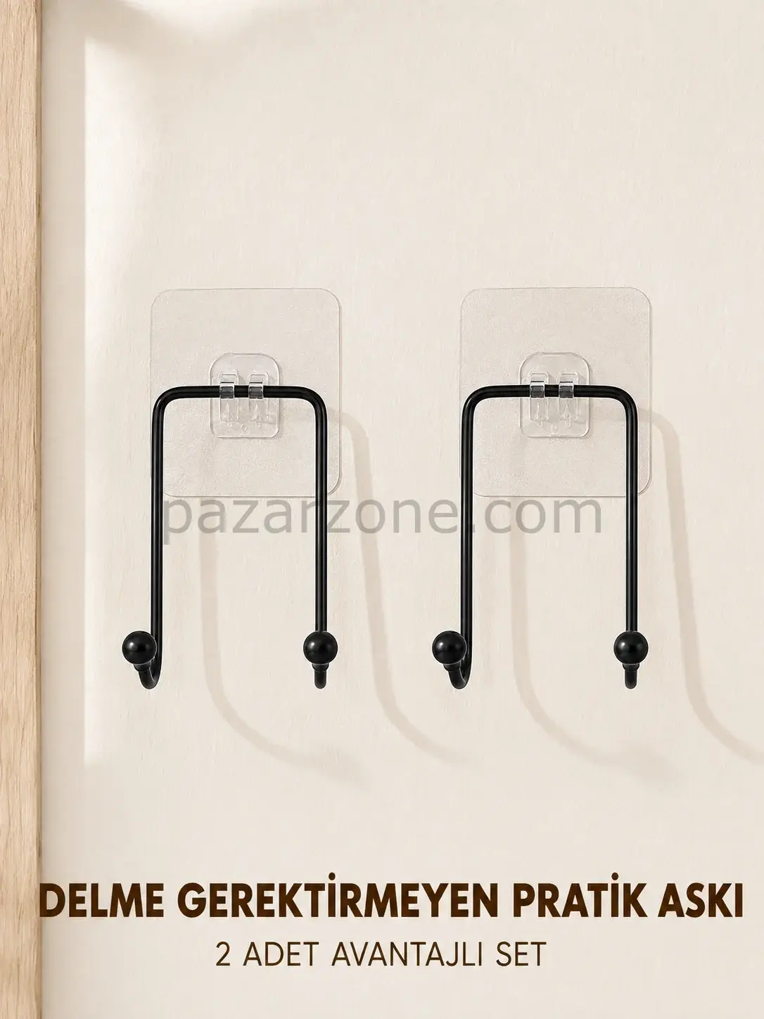 2 Adet Çok Amaçlı Yapışkanlı Askı Ev Mutfak Banyo Düzenleyici