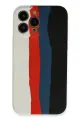 Newface Apple iPhone 13 Pro Kılıf Ebruli Lansman Silikon - Beyaz-Siyah