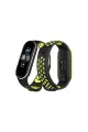 Newface Xiaomi Mi Band 4 Spor Delikli Kordon - Siyah-Yeşil-Beyaz