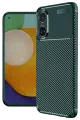 Newface Oppo A60 Kılıf Auto Focus Karbon Kapak - Koyu Yeşil