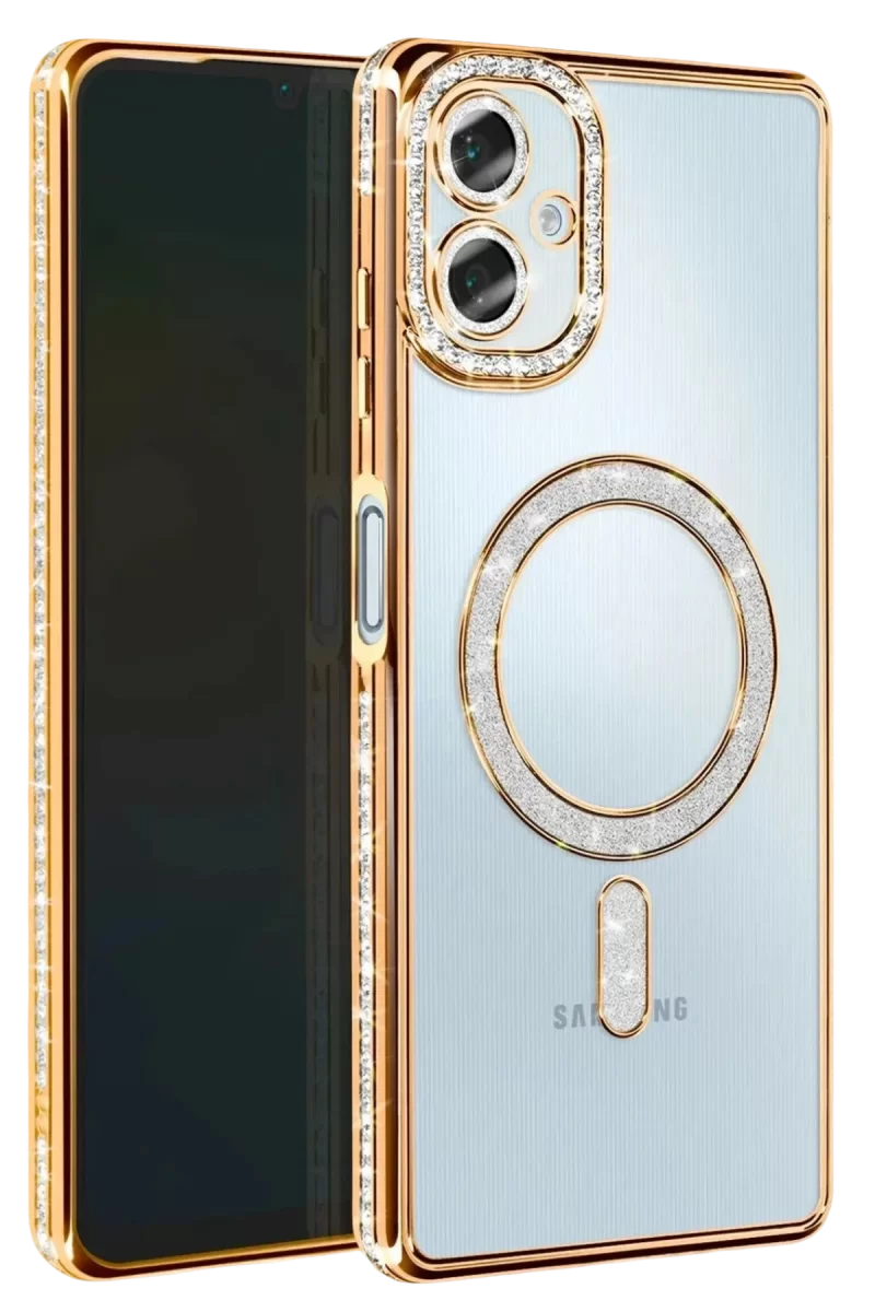 Newface Samsung Galaxy A07 4G Joke Simli Magneticsafe Kılıf - Gold