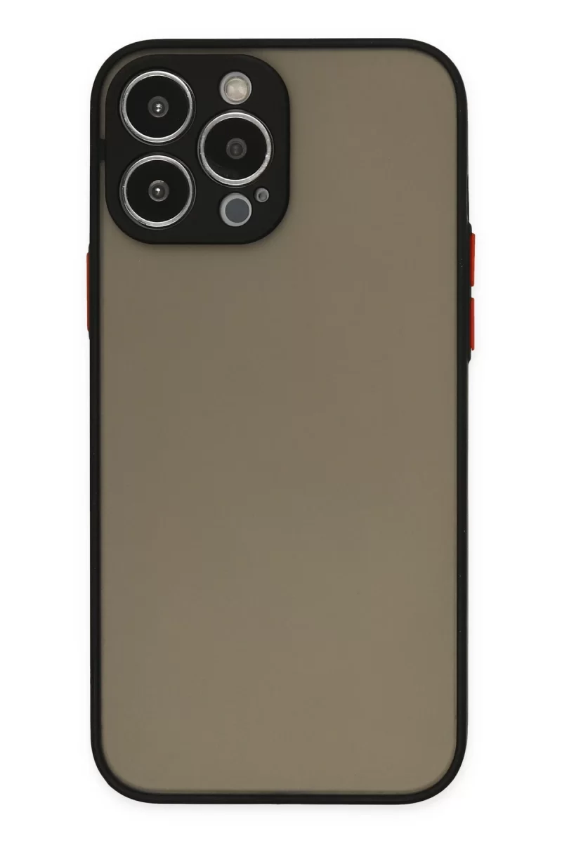 Newface Apple iPhone 14 Pro Kılıf Montreal Silikon Kapak - Siyah