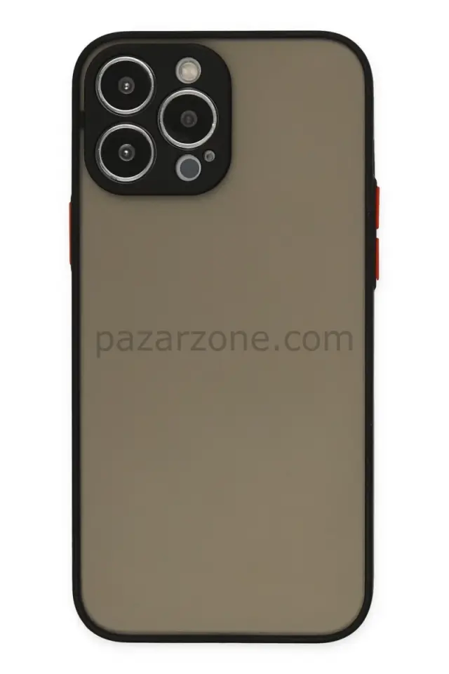 Newface Apple iPhone 14 Pro Kılıf Montreal Silikon Kapak - Siyah
