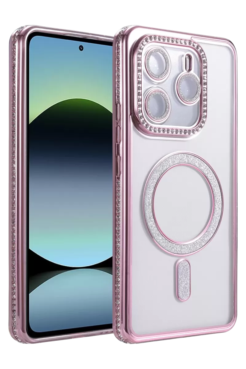 Newface Xiaomi Redmi Note 14 4G Joke Simli Magneticsafe Kılıf - Pembe