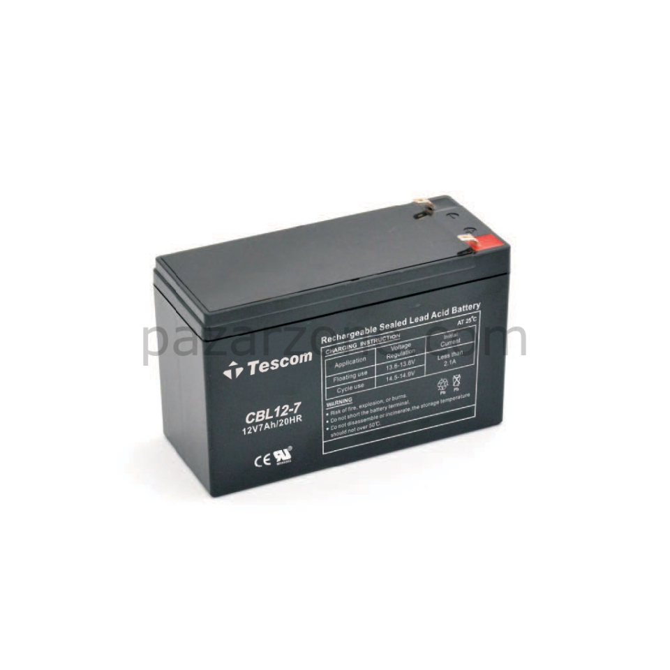 TESCOM Combatt, CBL12-7, 12V 7Ah, Bakımsız,  Kuru Akü. UPS için Uygundur. (100012589)