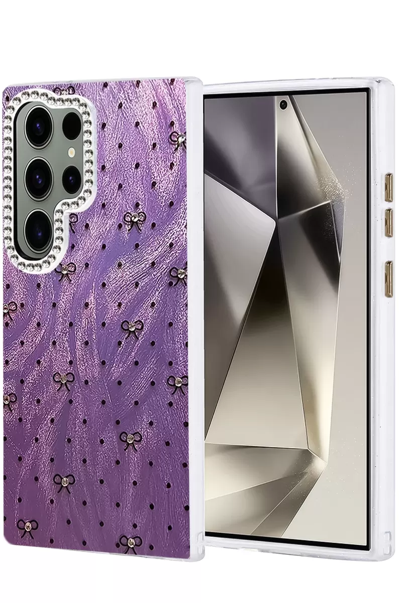 Newface Samsung Galaxy S24 Ultra Kılıf Blade Aynalı Desenli Kapak - Desen 2