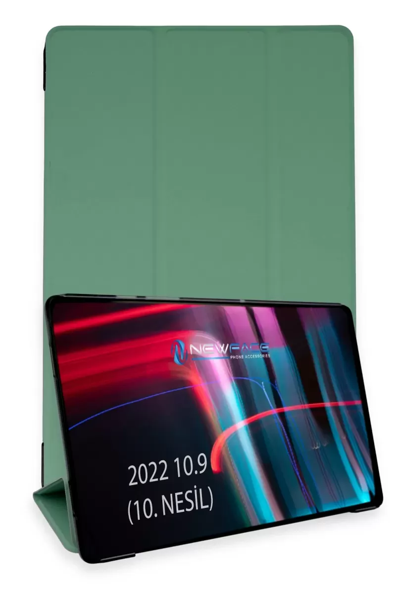 Newface Apple iPad 2022 10.9 (10.nesil) Kılıf Tablet Smart Kılıf - Koyu Yeşil