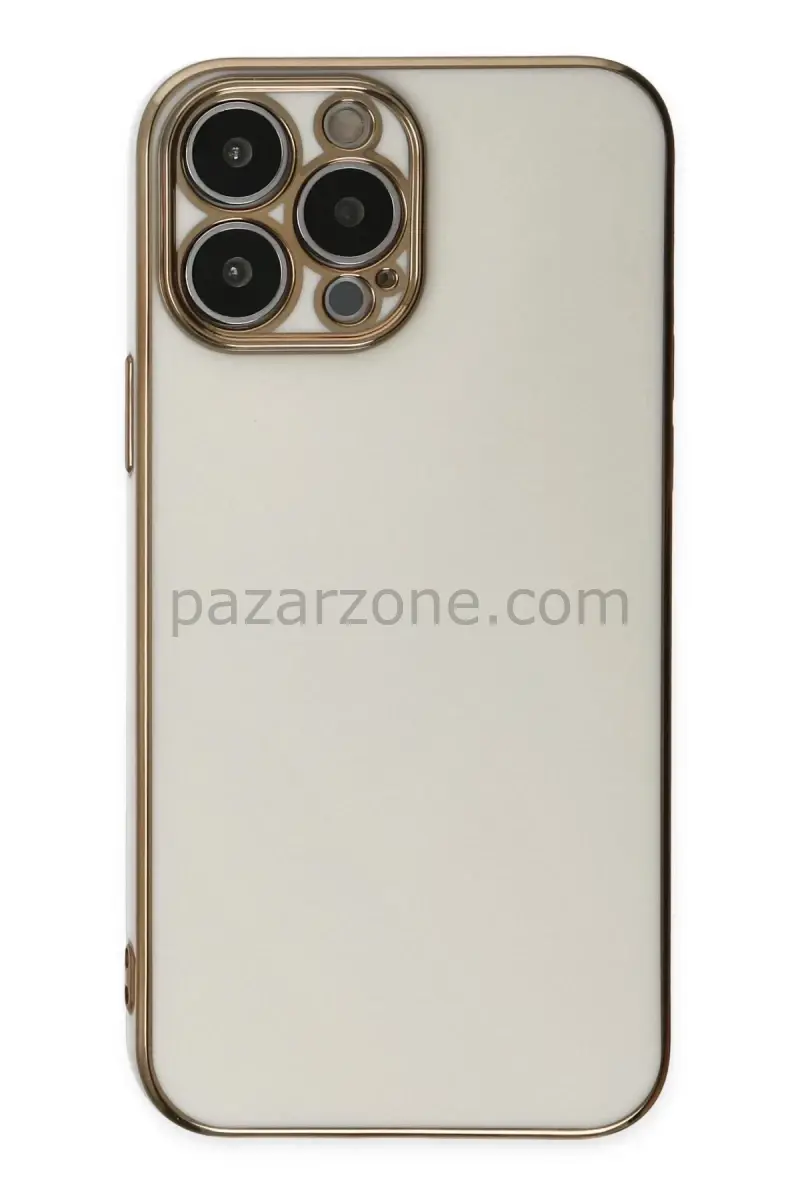 Newface Apple iPhone 15 Pro Max Kılıf Volet Silikon - Beyaz