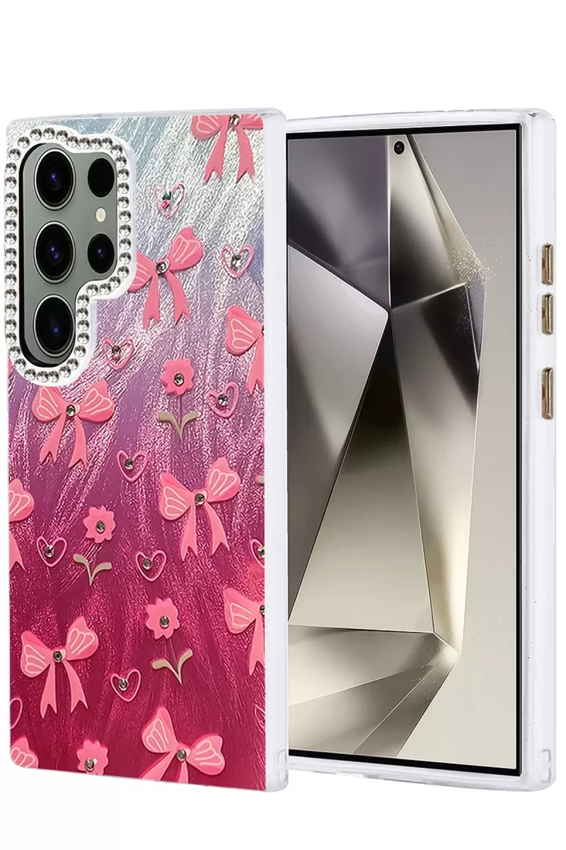 Newface Samsung Galaxy S24 Ultra Kılıf Blade Aynalı Desenli Kapak - Desen 3