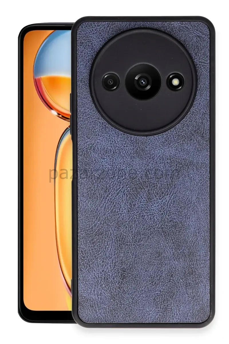 Newface Xiaomi Redmi A3 4G Kılıf Aras Deri Kapak - Lacivert