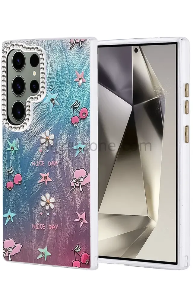 Newface Samsung Galaxy S24 Ultra Kılıf Blade Aynalı Desenli Kapak - Desen 4