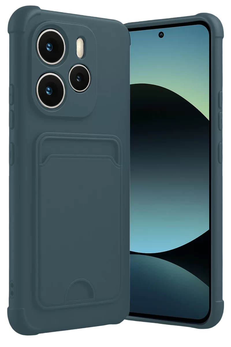 Newface Xiaomi Redmi Note 14 4G Kelvin Kartvizitli Silikon - Koyu Yeşil