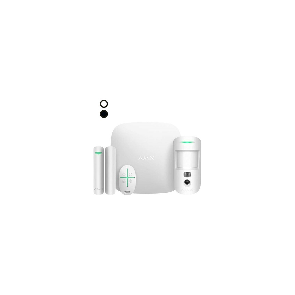 AJAX  StarterKit Cam Plus, Kablosuz, Alarm Kiti, BEYAZ