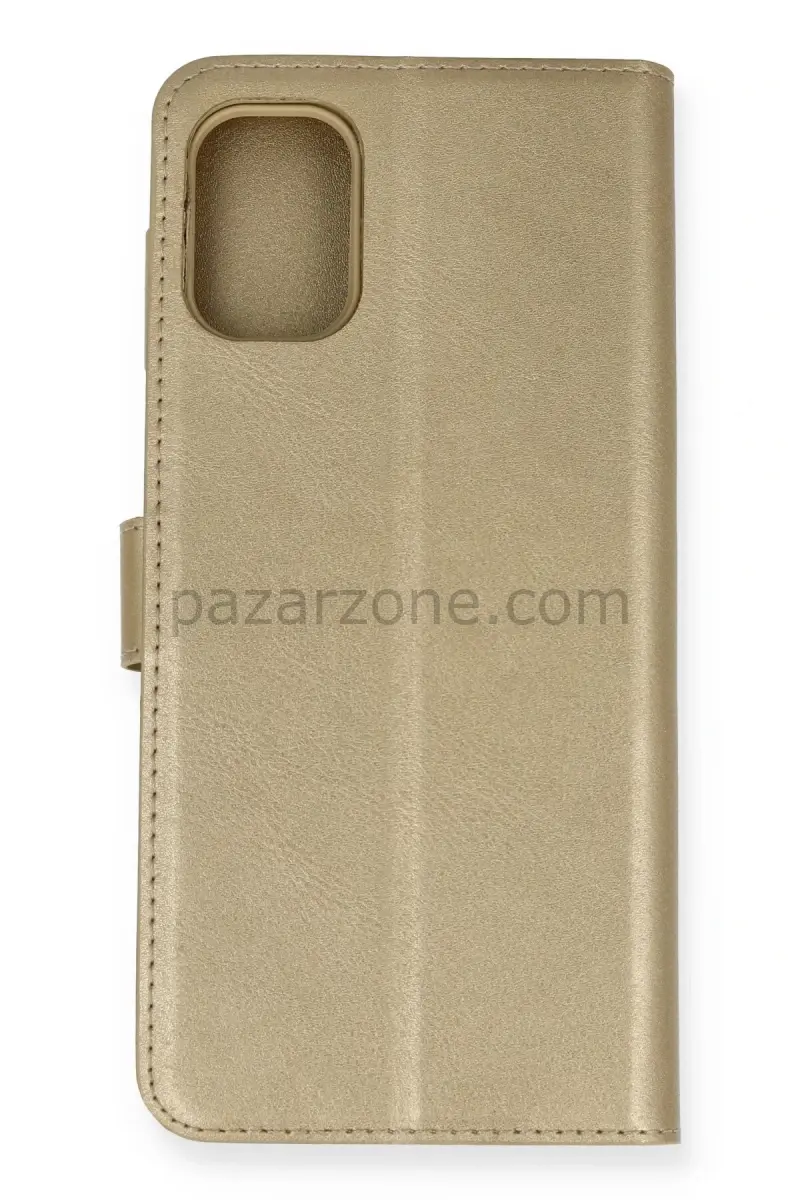 Newface Samsung Galaxy M51 Trend S Plus Kapaklı Kılıf - Gold