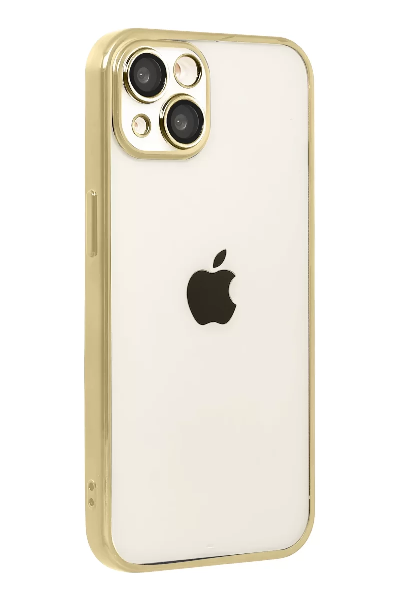 Newface Apple iPhone 15 Razer Lensli Silikon - Gold