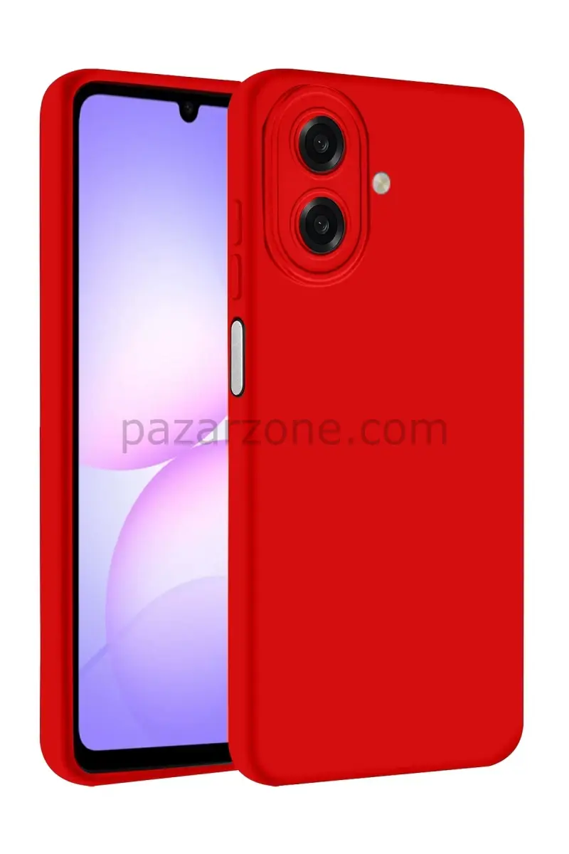 Newface Samsung Galaxy A07 4G Nano içi Kadife Silikon - Kırmızı
