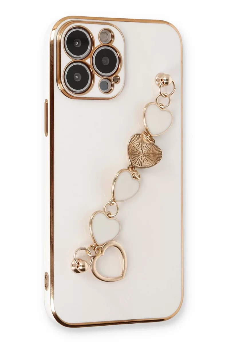 Newface Apple iPhone 13 Pro Kılıf Esila Silikon - Beyaz