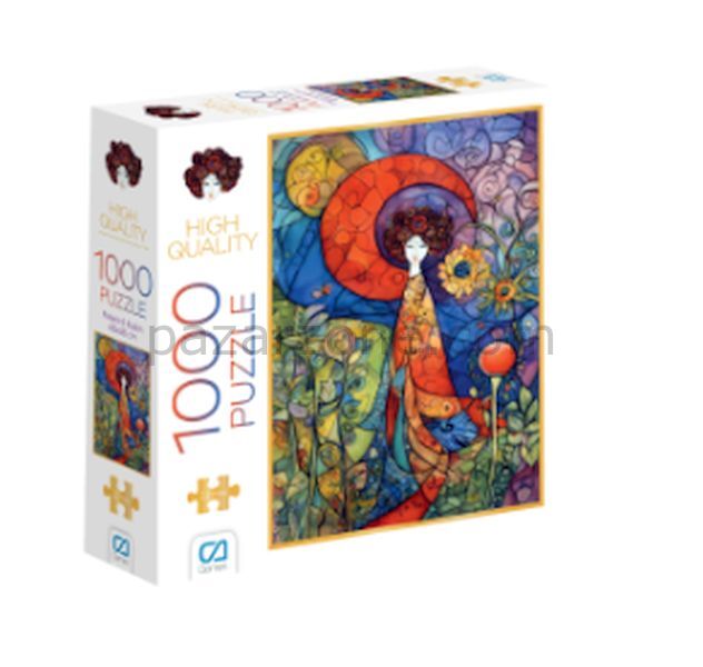 Pelerinli Kadın Puzzle 1000