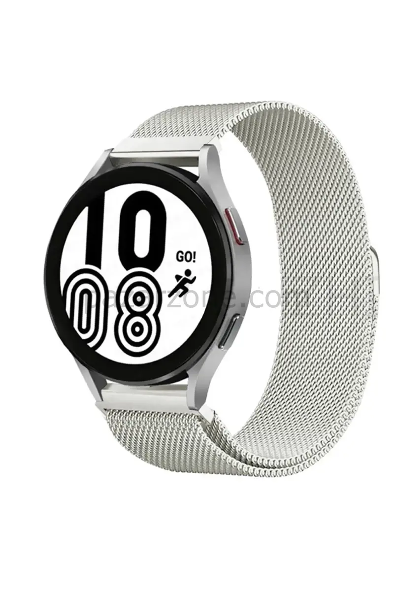 Newface Samsung Galaxy Watch 4 Metal Mıknatıslı Kordon - Gümüş