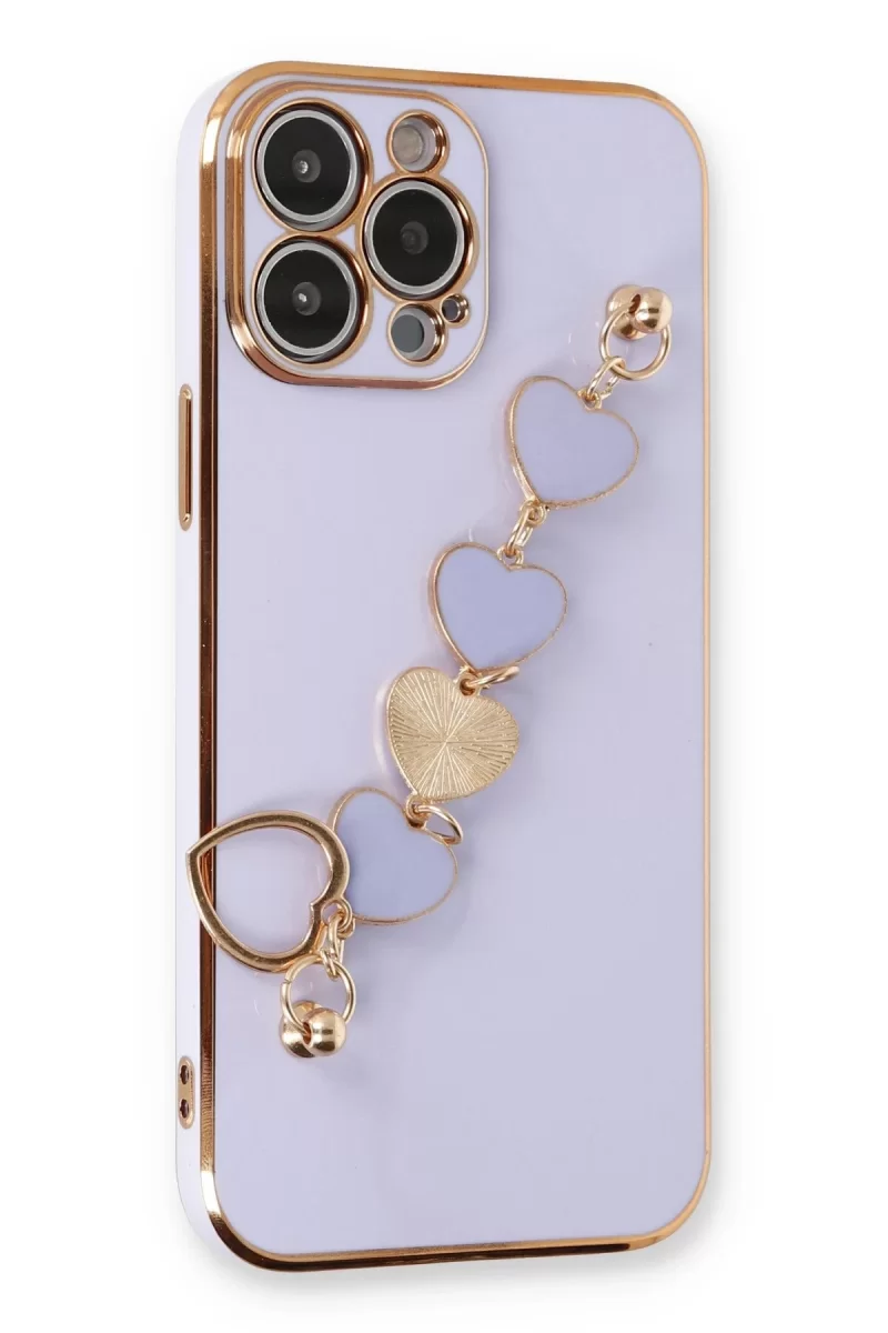 Newface Apple iPhone 13 Pro Kılıf Esila Silikon - Lila