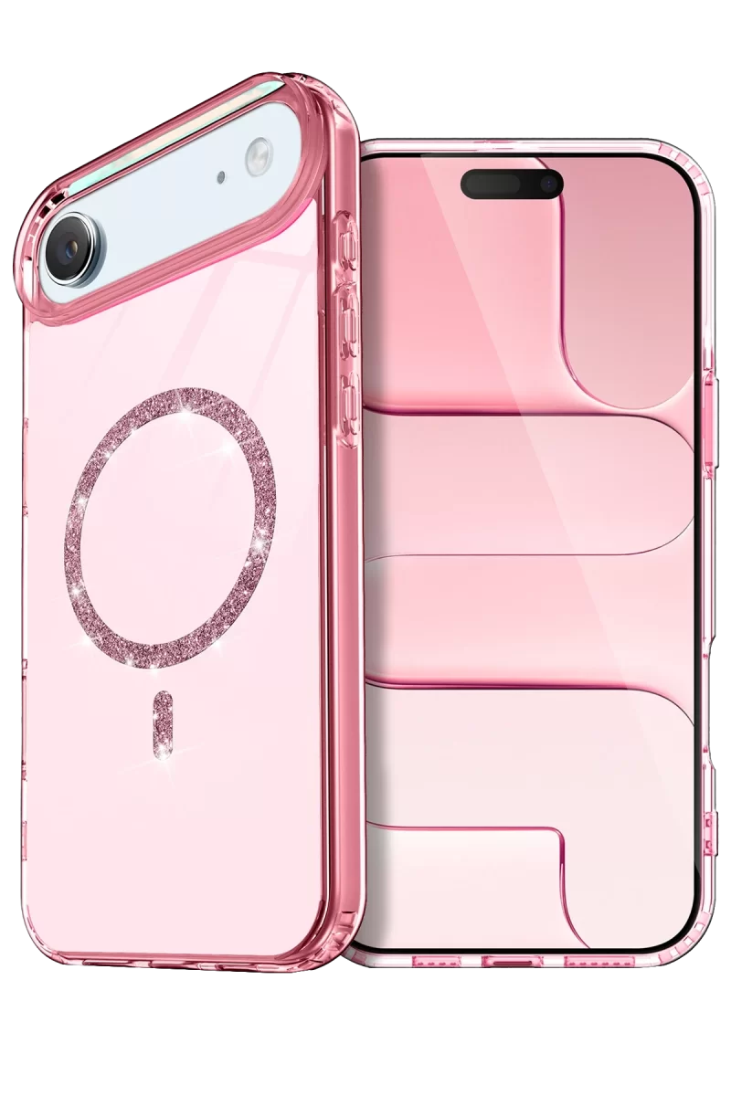 Newface Apple iPhone 17 Air Live Diamond Magsafe Kapak - Pembe